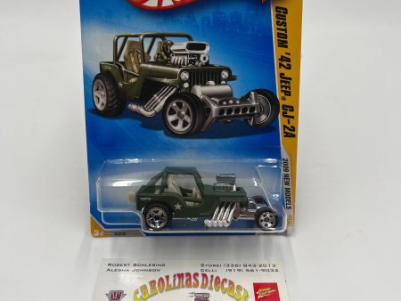 2009 Hot Wheels New Models #27 Custom Jeep CJ-2A Army Green 61i Supply