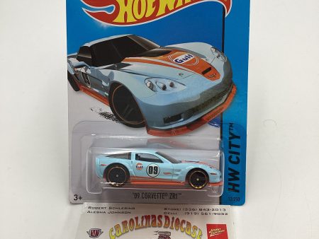 2015 Hot Wheels #12 09 Corvette ZR1 Gulf Blue 13D For Sale