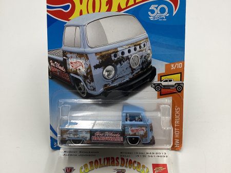 2018 Hot Wheels Hot Trucks #297 Volkswagen T2 Pickup Light Blue 96C Fashion