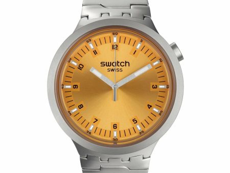 Unisex Watch Swatch SB07S103G Yellow Silver For Sale