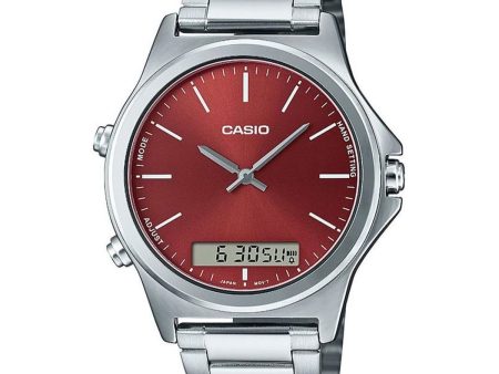 Men s Watch Casio COLLECTION Maroon (Ø 41,5 mm) Discount