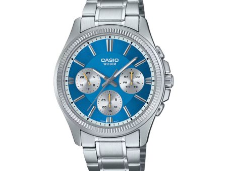 Men s Watch Casio MTP-1375PD-2A2VEF Silver (Ø 43,8 mm) For Sale