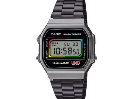 Men s Watch Casio A168WEUC-1AER Black Grey (Ø 36 mm) Online now